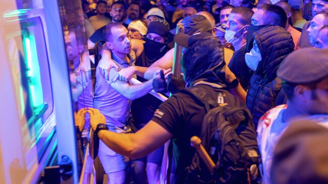 Столкновения в городе Нови-Сад, Сербия. 14 августа 2025 Столкновения в городе Нови-Сад, Сербия. 14 августа 2025