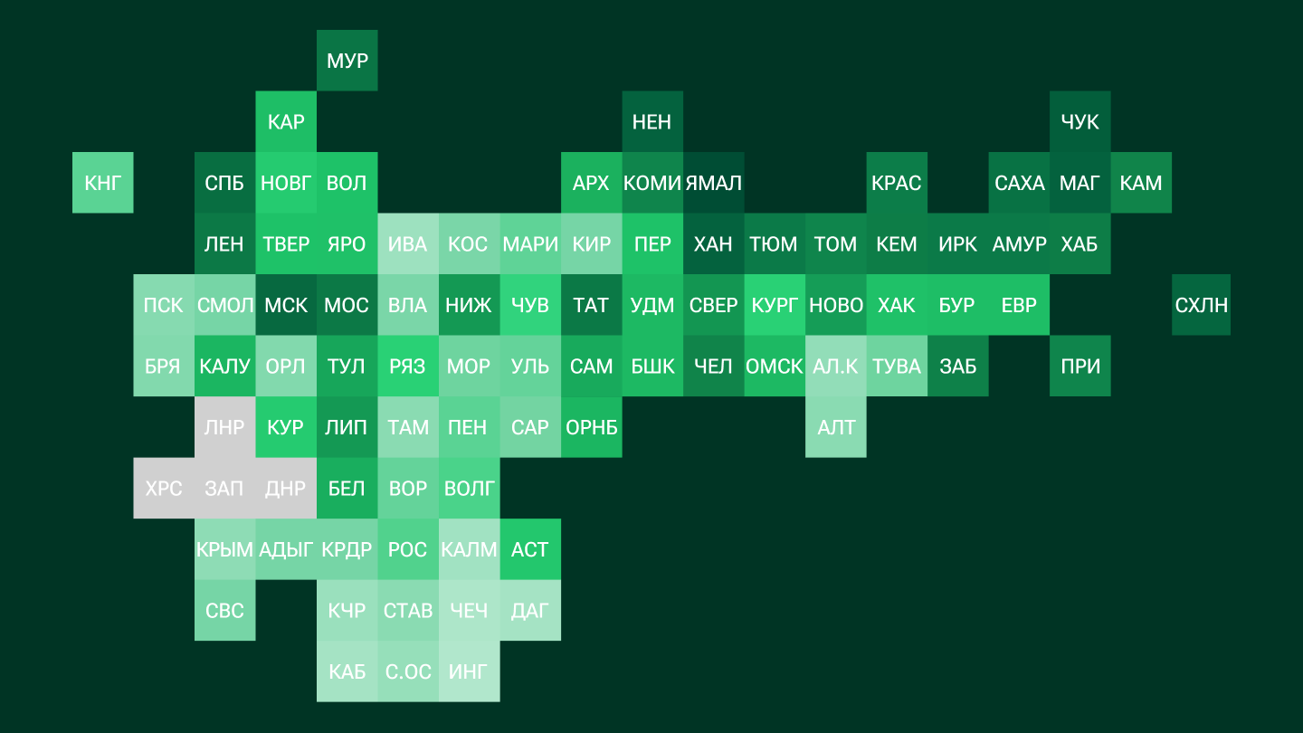 Рейтинг российских регионов по доле работающих с высокой зарплатой