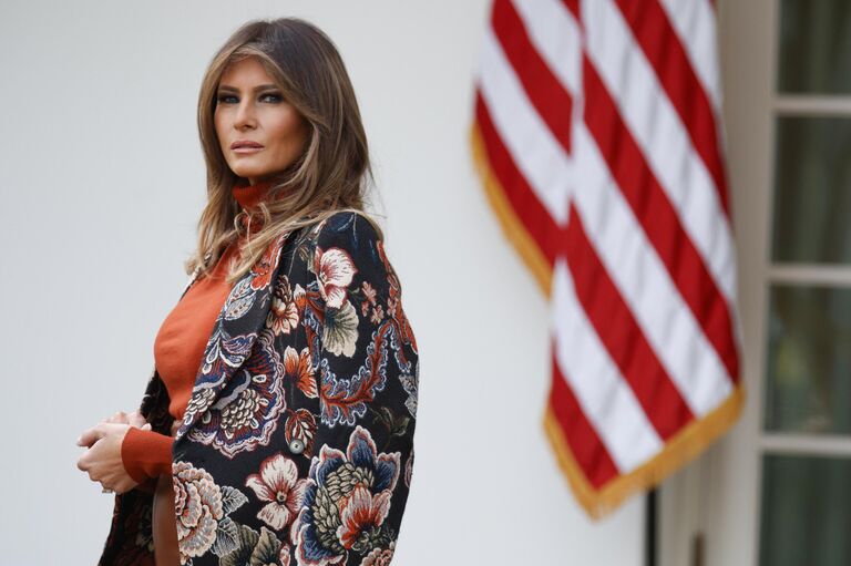 Первая леди Меланья Трамп в Розовом саду Белого дома