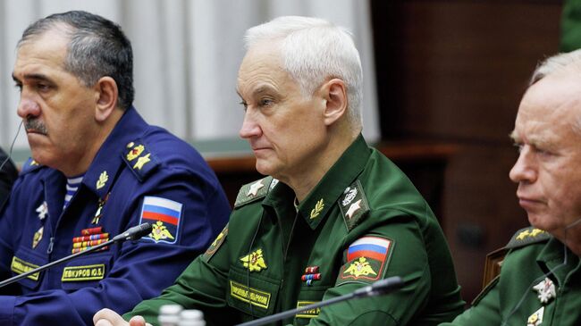 Министр обороны РФ Андрей Белоусов на встрече с главами оборонных ведомств стран-участниц Конфедерации государств Сахеля