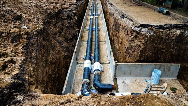 ТСК Мосэнерго проводят реконструкцию теплосетей в микрорайоне Левобережный 