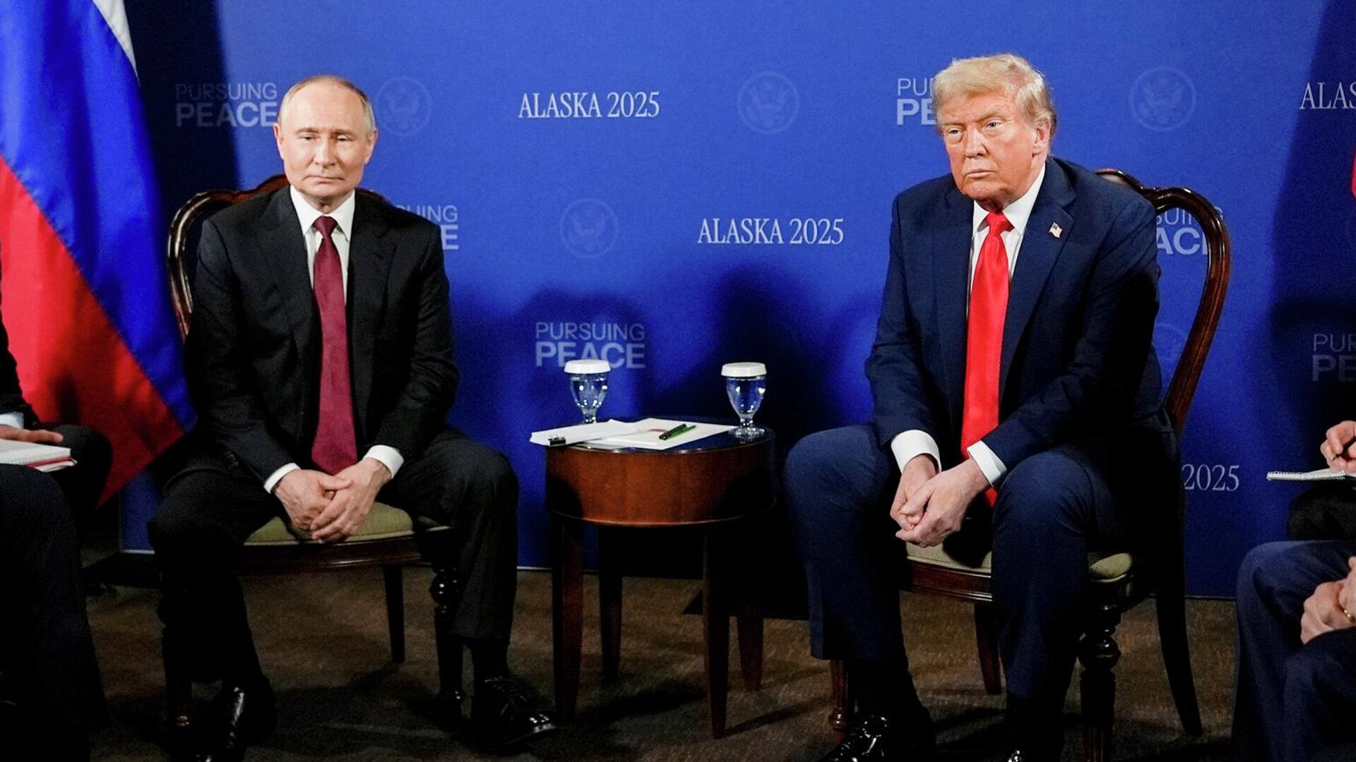 Президент РФ Владимир Путин и президент США Дональд Трамп во время встречи в Анкоридже, Аляска Президент РФ Владимир Путин и президент США Дональд Трамп во время встречи в Анкоридже, Аляска - РИА Новости, 1920, 21.08.2025