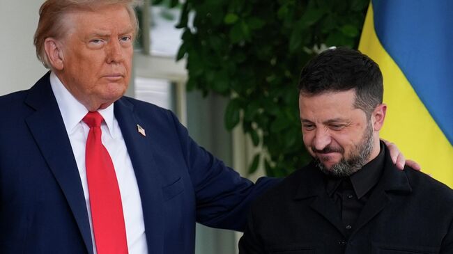 Дональд Трамп встречает в Вашингтоне Владимира Зеленского