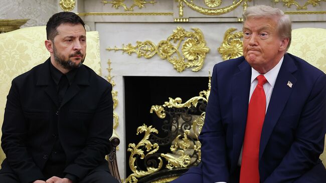 Президент США Дональд Трамп и Владимир Зеленский во время встречи в Овальном кабинете Белого дома