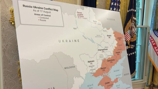 Карта Украины в Овальном кабинете Белого дома