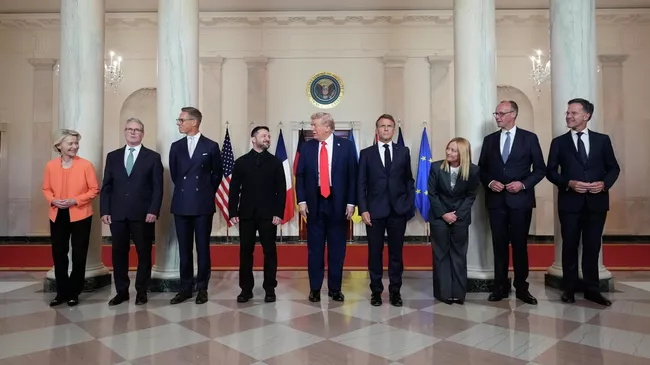 Встреча Трампа с Зеленским и европейскими лидерами в Белом доме