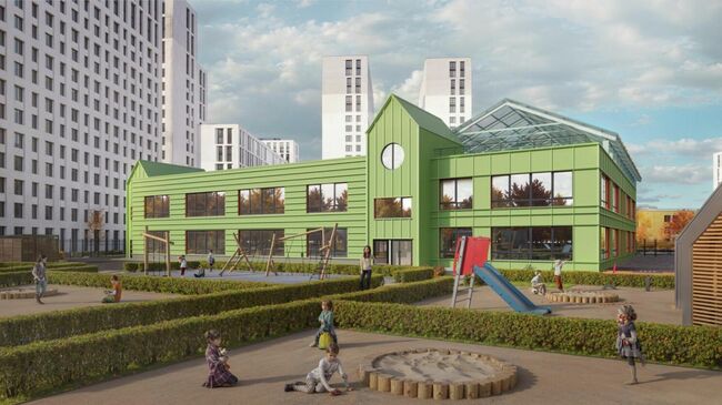 Детский сад Изумрудный город в жилом районе Прокшино в Новой Москве