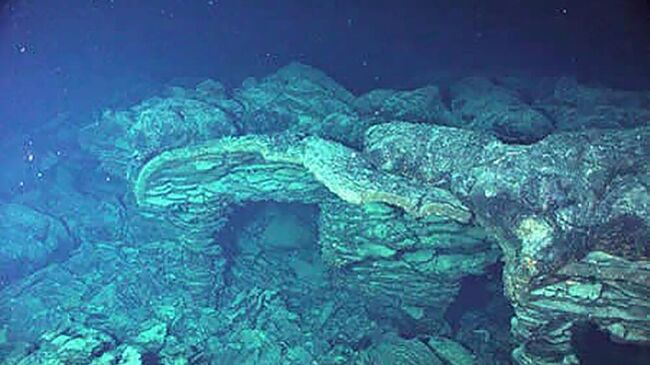 Поверхность дна океана в районе вулкана Аксиал