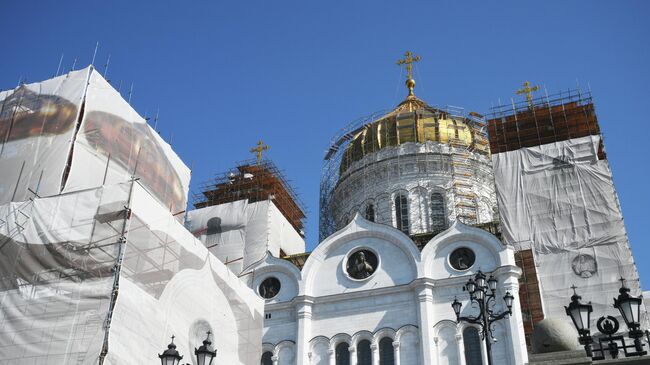 Ремонт куполов звонниц храма Христа Спасителя Ремонт куполов звонниц храма Христа Спасителя