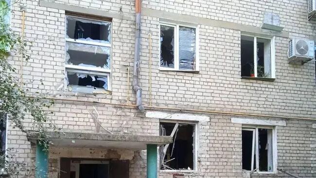 Последствия атаки ВСУ на Новозбурьевку в Херсонской области