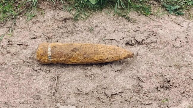 Снаряд ВОВ, обнаруженный при расширении трассы М-9