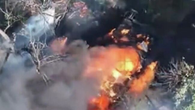 Уничтожение украинского танка Т-64БВ в ДНР