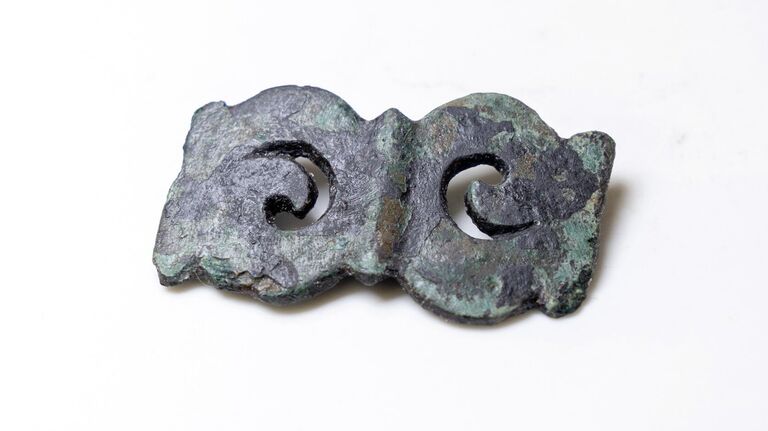 Бронзовая бляха-нашивка, могла украшать лошадиную сбрую