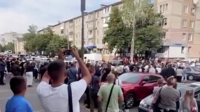 Митинг после попытки насильственной мобилизации в Виннице