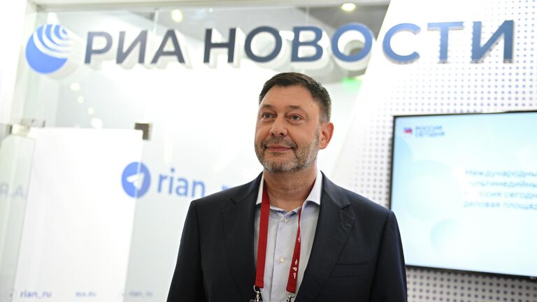 Исполнительный директор Международной медиагруппы Россия сегодня Кирилл Вышинский на международном военно-технического форуме АРМИЯ-2023