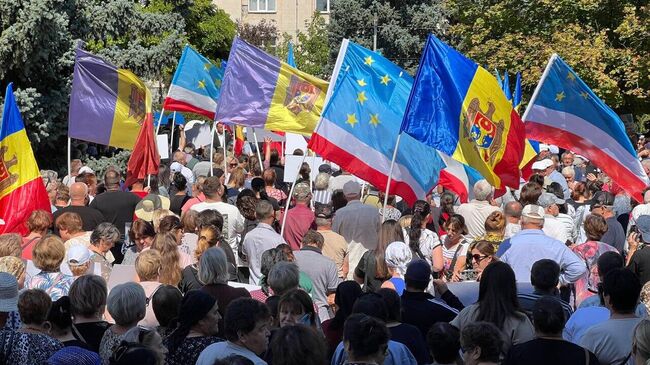 Массовая акция протеста в поддержку Евгении Гуцул в Чадыр-Лунге