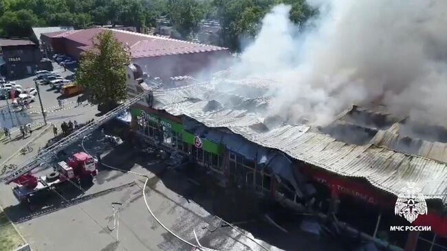 Ликвидация пожара в магазине в Ставропольском крае. 23 августа 2025