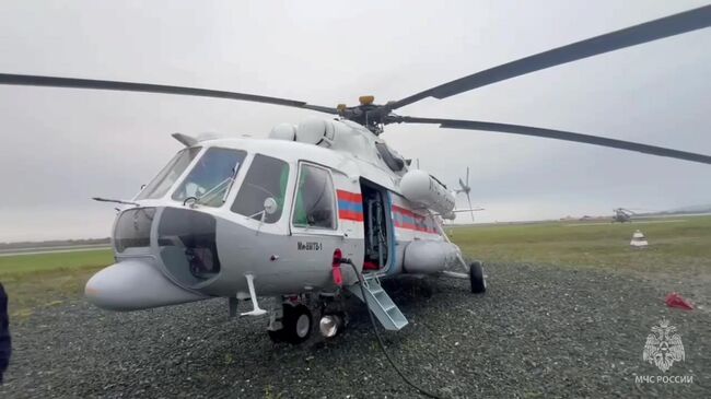 Вертолет Ми-8 вылетел на поиски потерявшейся туристической группы на Курилах