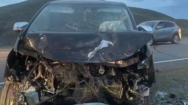 На месте ДТП на трассе в Туве