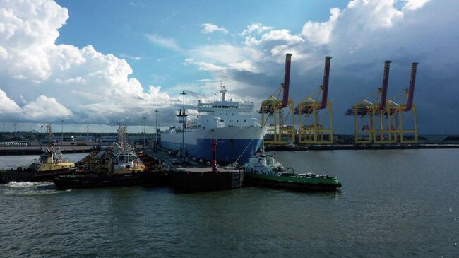 Морской порт Усть-Луга в Ленинградской области