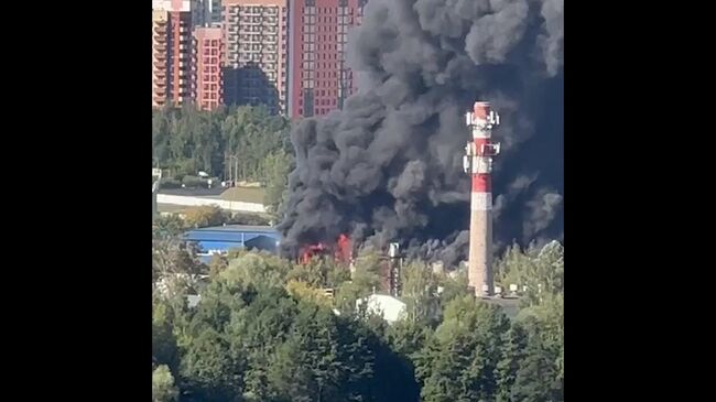Пожар на складе в Балашихе