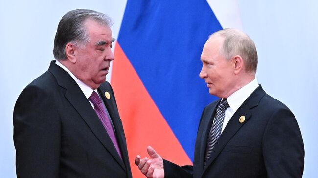 Владимир Путин и Эмомали Рахмон