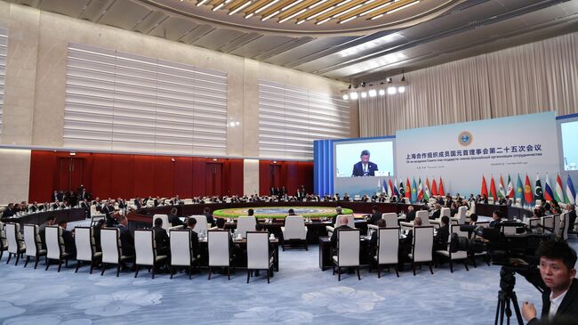 Заседание Совета глав государств — членов Шанхайской организации сотрудничества (ШОС) в Тяньцзине