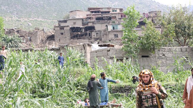 Последствия землетрясения в афганской провинции Кунар