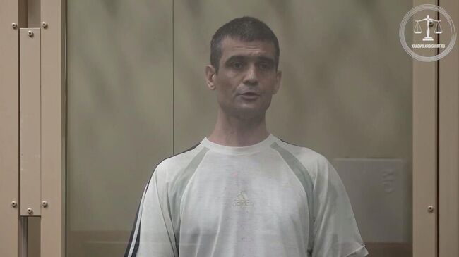 Михаил Латий во время оглашения приговора. Кадр видео