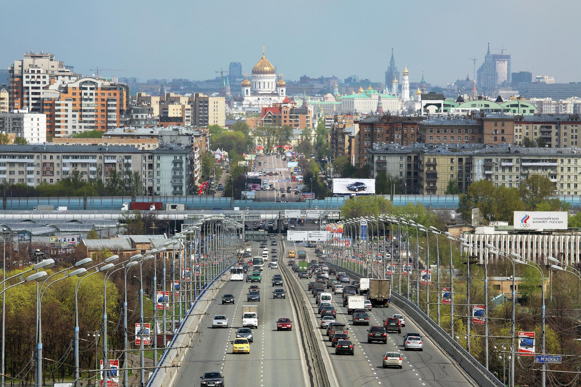 Вид на Метромост и Комсомольский проспект Вид на Метромост и Комсомольский проспект - РИА Новости, 1920, 03.09.2025