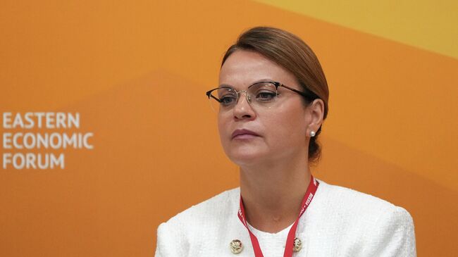 Председатель Фонда поддержки участников СВО Защитники Отечества Анна Цивилева на полях ВЭФ-2025