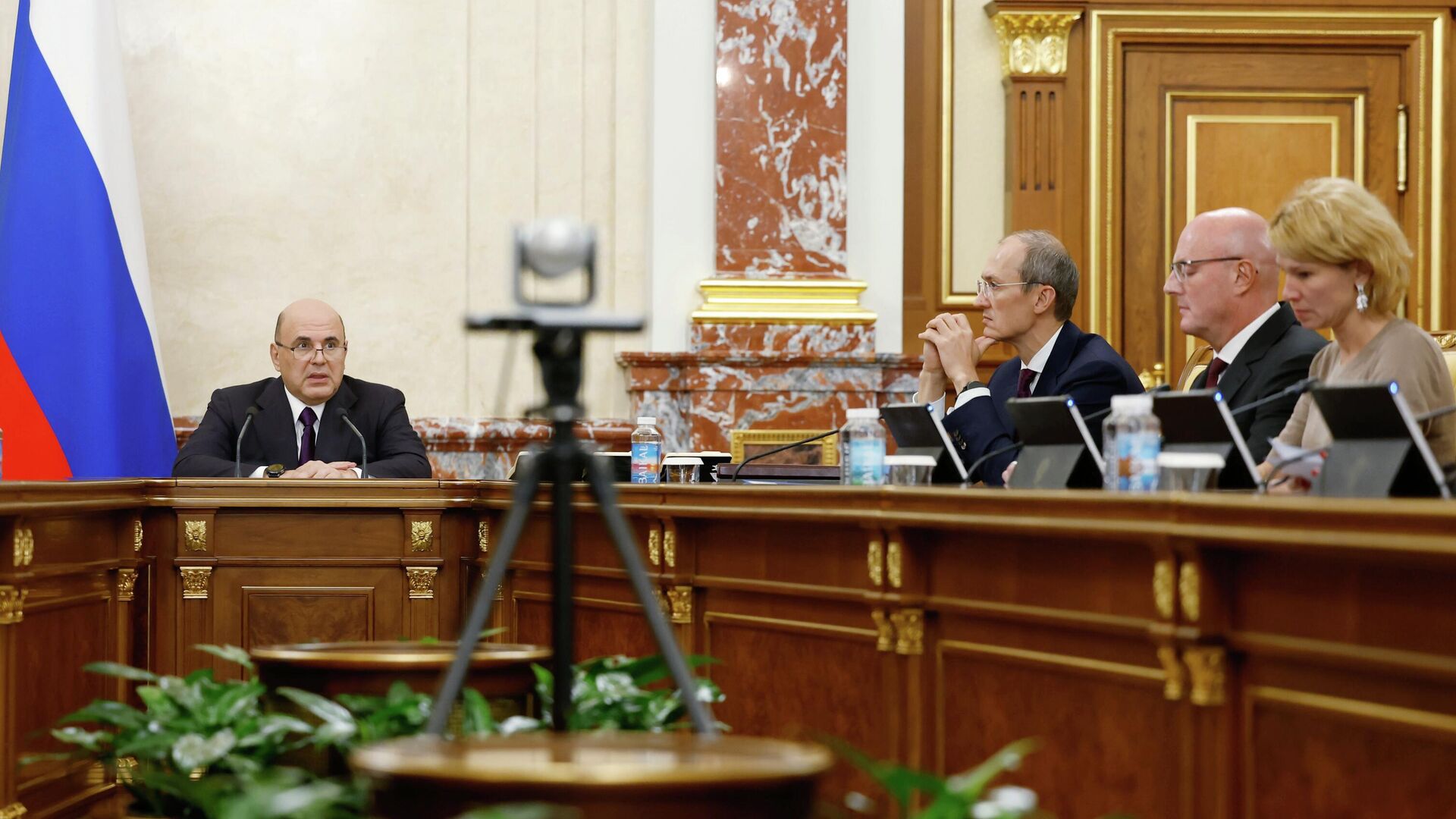 Председатель правительства РФ Михаил Мишустин проводит заседание кабинета министров РФ. 4 сентября 2025 Председатель правительства РФ Михаил Мишустин проводит заседание кабинета министров РФ. 4 сентября 2025 - РИА Новости, 1920, 04.09.2025