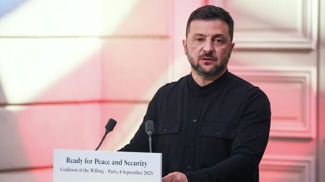 Владимир Зеленский на пресс-конференции по итогам встречи коалиции желающих