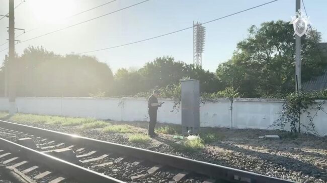 Работа СК РФ на месте поджога релейного шкафа в Краснодарском крае