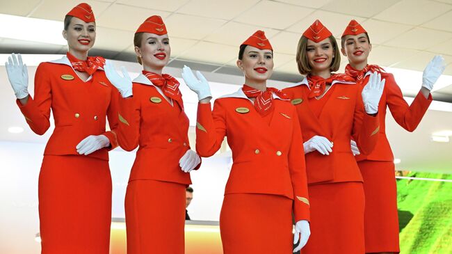 Стенд авиакомпании Аэрофлот на ВЭФ-2025 во Владивостоке