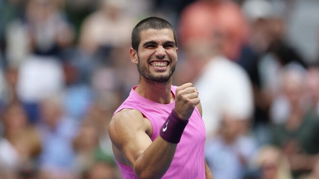 Испанец Карлос Алькарас на Открытом чемпионате США по теннису 2025 года