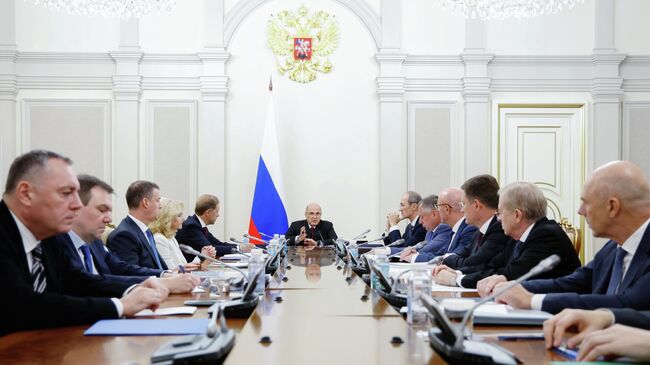 Глава правительства Михаил Мишустин на совещании с вице-премьерами