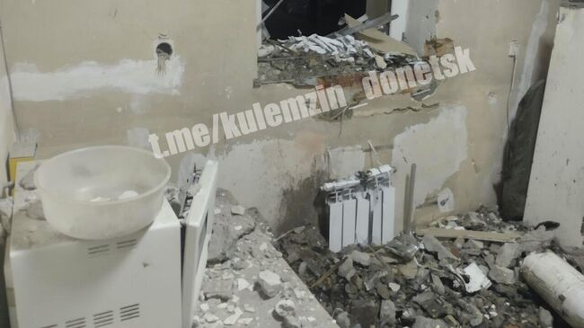 Последствия обстрела ВСУ по зданию РАНИМИ в Донецке Последствия обстрела ВСУ по зданию РАНИМИ в Донецке