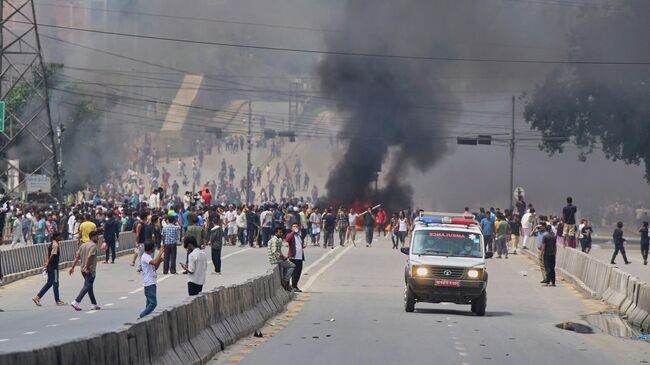 Протесты в Катманду