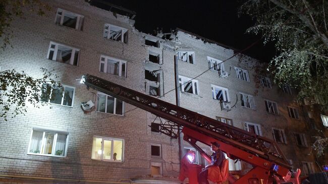 Многоквартирный жилой дом, поврежденный в Будённовском районе Донецка в результате обстрела ВСУ. 9 сентября 2025