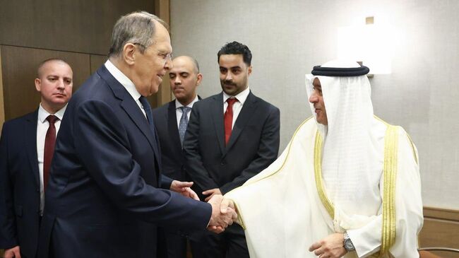 Сергей Лавров проводит встречу с Джасемом Аль-Будейви