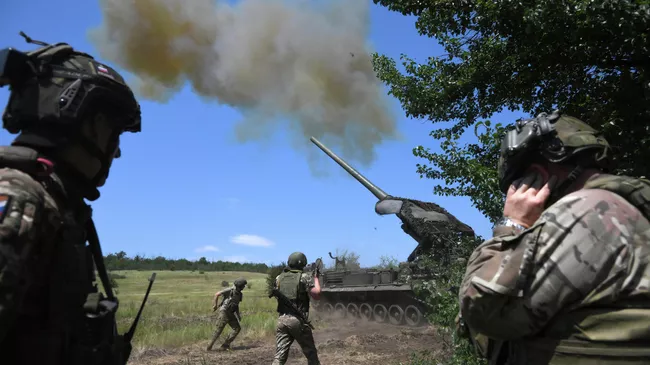 Боевая работа расчета САУ 2С7М Малка 