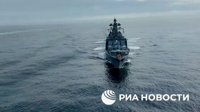 Отработка боя с применением ракет против десантного отряда условного противника на Севморпути