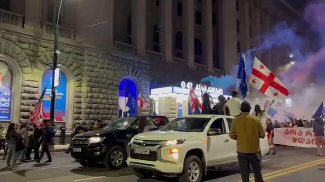 Акция протеста в центре Тбилиси