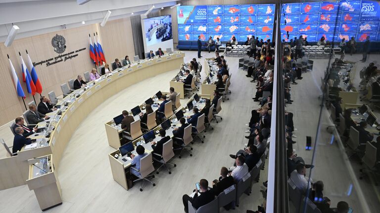 Брифинг в информационном центре ЦИК России 