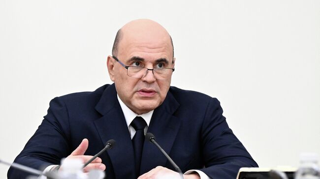 Председатель правительства РФ Михаил Мишустин проводит совещание с вице-премьерами