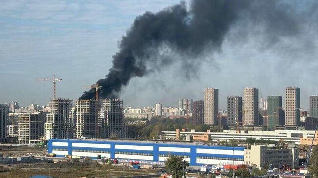 Пожар в ЖК Шагал на юге Москвы
