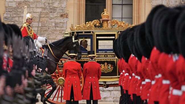 Президент США Дональд Трамп во время прибытия в Виндзорский замок в Виндзоре. 17 сентября 2025