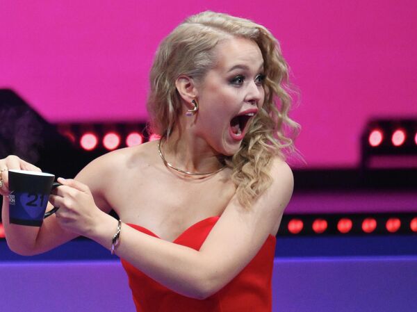 Настя Кравченко (Белоруссия) на жеребьевке участников международного музыкального конкурса Интервидение