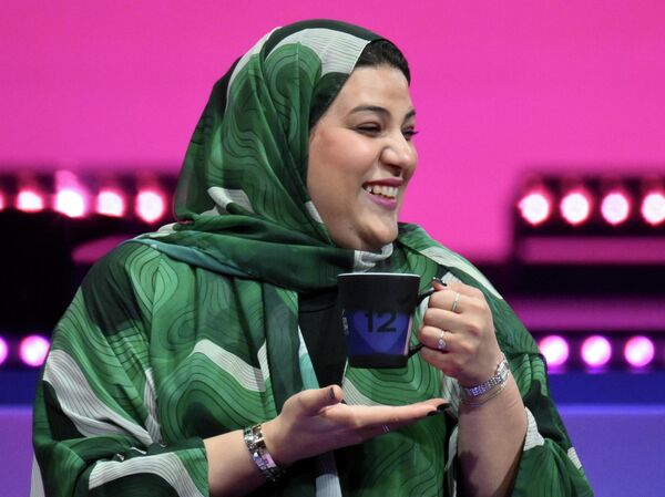 Дана Аль-Мир (Катар) на жеребьевке участников международного музыкального конкурса Интервидение